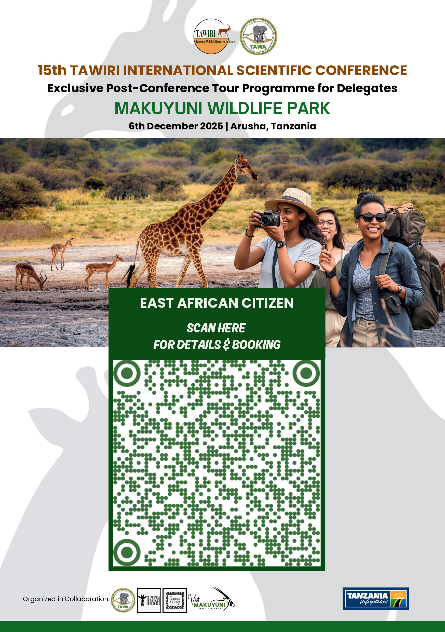 THE 15TH TAWIRI INT'L SCIENTIFIC CONFERENCE - Makuyuni Day Trip Adventure (EA Citizens)