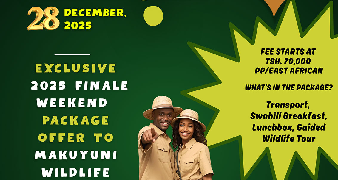 EXCLUSIVE 2025 Finale Weekend - 28 Dec. 2025 Day Trip (from Moshi) - Makuyuni Wildlife Park