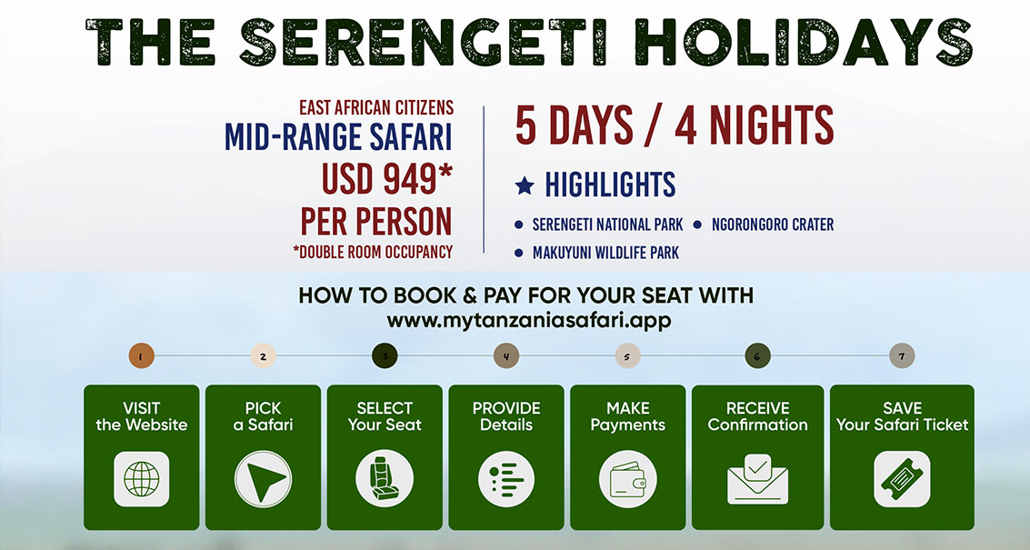 The Serengeti Holidays - 5Days/4Nights (Shared Accommodation)