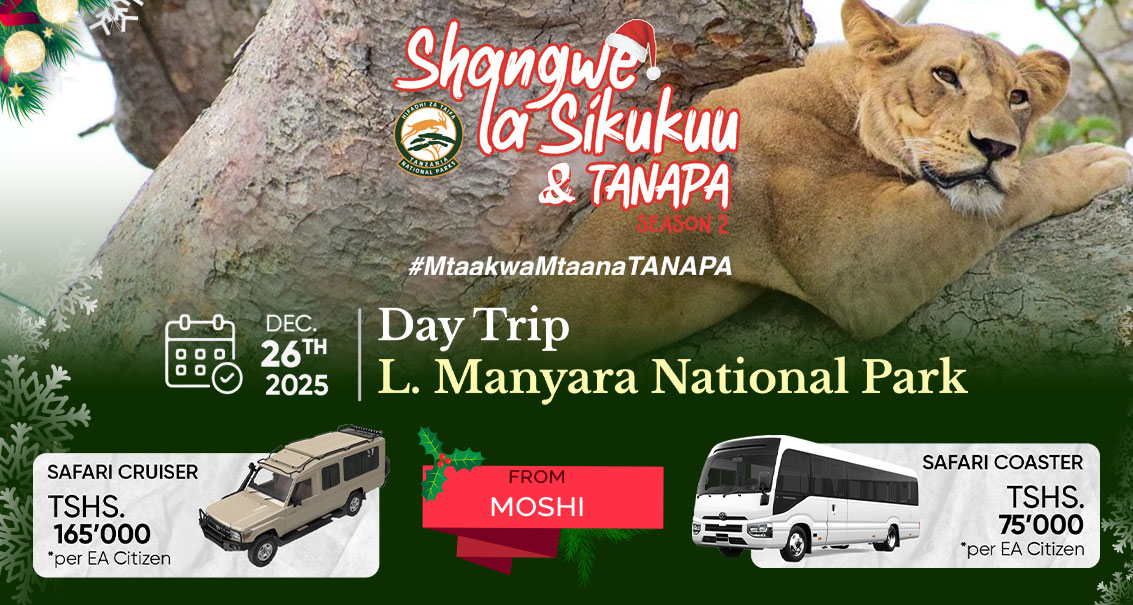 Shangwe la SIKUKUU NA TANAPA - Hifadhi ya Ziwa Manyara - 26-Dec. (kutokea Moshi)