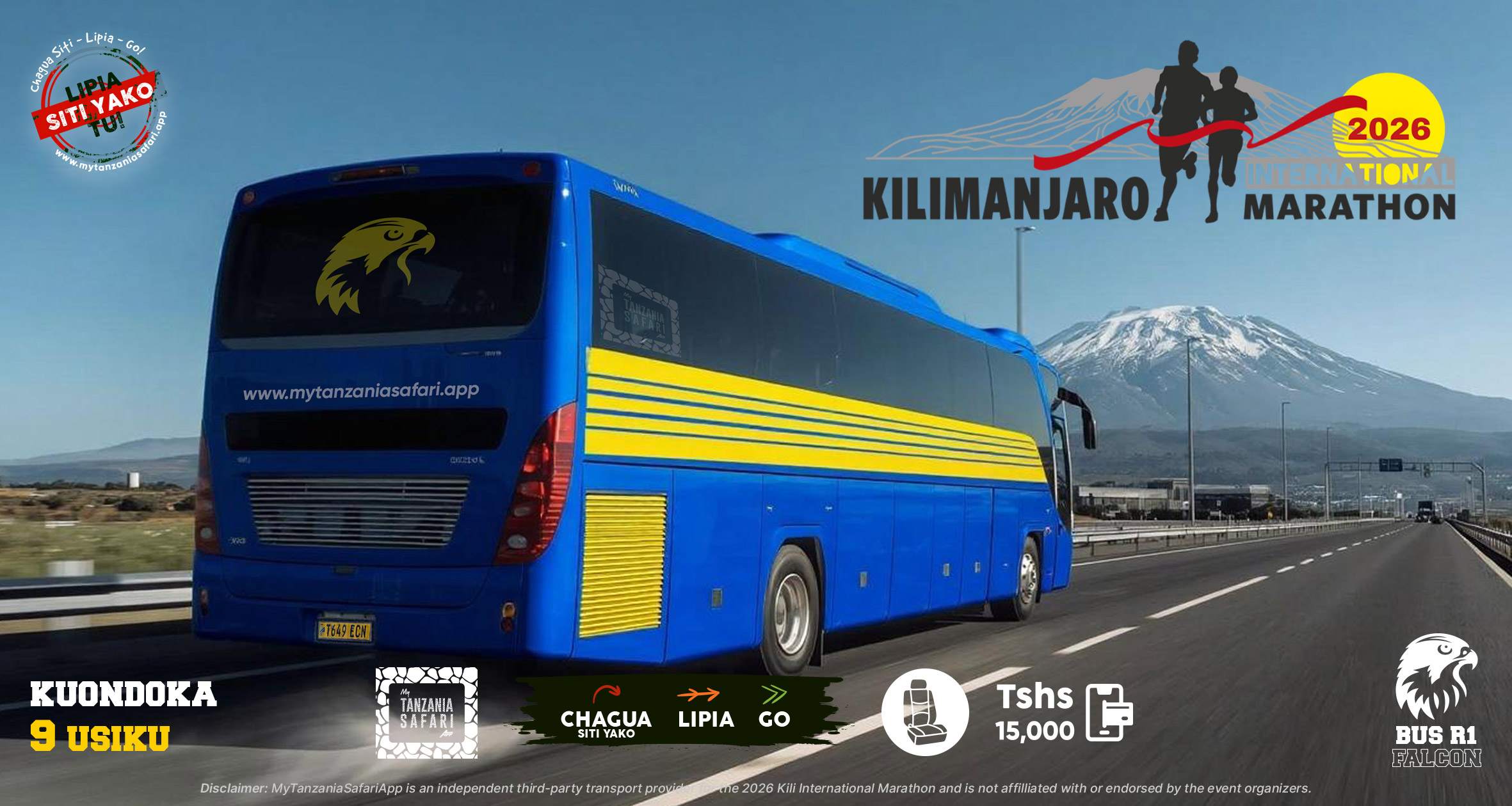 Kili-Marathon 2026 Shuttle Bus (from Arusha) - WAKIMBIAJI - Falcon