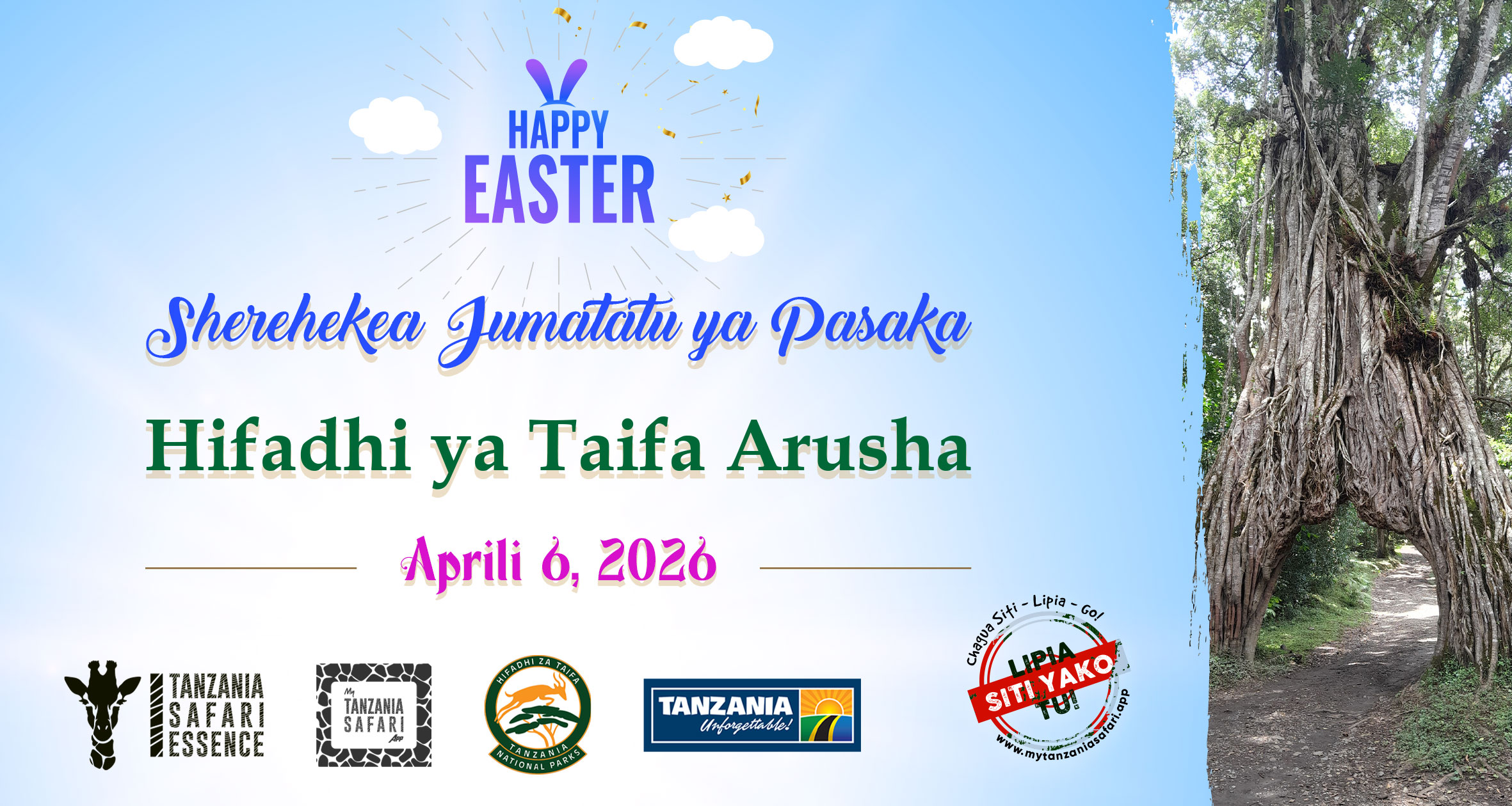 Sherehekea Jumatatu ya Pasaka Hifadhi ya Taifa Ya Arusha (kutokea Arusha Mjini)